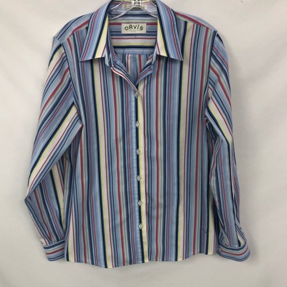 ORVIS WRINKLE FREE STRIPED BLOUSE 16